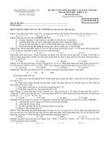 Đề thi thử lần 1 - Đại Học