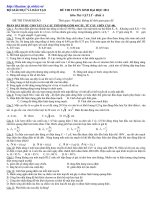 Gián án ĐỀ HAY ĐH 2011 LÝ SỐ 6