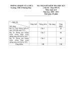 Gián án ĐỀ KT 1 TIẾT-HK II- SỬ 8