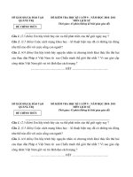 Bài soạn ĐỀ THI VÀ ĐÁP ÁN SỬ 9 HK I 2010-2011