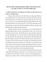 MỘT SỐ  KIẾN NGHỊ NHẰM HOÀN THIỆN CÔNGTÁCKẾ TOÁN VẬT LIỆU Ở CÔNG TY XÂY DỰNG HỢP NHẤT