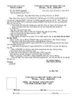 Bài giảng Công văn về việc thi HSG TDTT cấp Tiểu học và THCS cấp Tỉnh năm 2010-2011