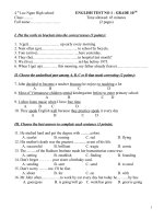 Bài giảng Kiem tra 1 tiet so 1-Tieng Anh 10CB-0988055990