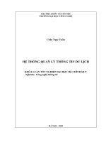 Hệ thống quản lý thông tin du lịch 