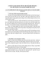 Cơ sở lý luận chung về vật liệu tổ chức kế toán vật liệu trong các doanh nghiệp sản xuất