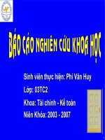 ĐÁNH GIÁ rủi RO tài CHÍNH của dự án cụm CÔNG NGHIỆP SUỐI  TRE i (dự án của công ty cổ phần XD sonadezi) 