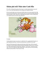 TUỔI THÂN NĂM CANH DẦN