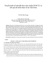 Truyền hình sô ́  mă ̣ t đâ ́ t theo tiêu chu ẩn DVB-T2 và kê ́ t qua ̉ đo kiê ̉ m thư ̣ c tê ́  ta ̣ i V iê ̣ t Nam