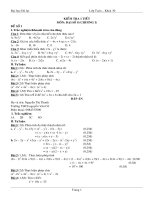 De dap an kiem tra Toan 8