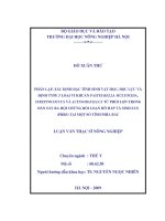 Luận văn phân lập,xác định tính đặc sinh vật học,độc lực và định type 3 loại vi khuẩn pasteurrella, streptococus và actinobacillus từ phôi lợn trong đàn sảy ra hội chứng rối loạn 