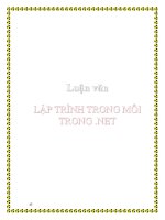LUẬN VĂN LẬP TRÌNH TRONG MÔI TRƯỜNG .NET