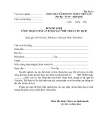 BM.VHTTDL.16. - Đơn đề nghị công nhận cơ sở ăn uống đạt tiêu chuẩn du lịch