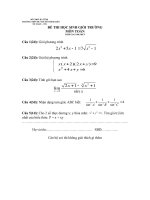 Đề thi học sinh giỏi trường THPT BC Nguyễn Đình Liễn