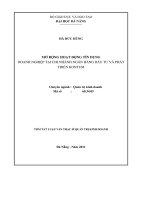 Mở rộng hoạt động tín dụng doanh nghiệp tại chi nhánh ngân hàng đầu tư và phát triển kontum  