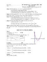 Đáp án& đề HKI Toán 10 mới./.