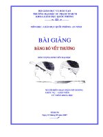 BÀI GIẢNG GDQP ĐH_BĂNG BÓ VẾT THƯƠNG