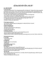 kế hoạch giảng dạy anh văn 7 (2011)