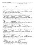 ĐỀ THI HOÁ 11 HKI