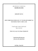 Hoàn thiện hoạt động đầu tư vào doanh nghiệp tại ngân hàng TMCP á châu (ACB) 