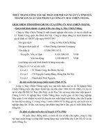 THỰC TRẠNG CÔNG TÁC KẾ TOÁN CHI PHÍ SẢN XUẤT VÀ TÍNH GIÁ THÀNH SẢN XUẤT SẢN PHẨM TẠI CÔNG TY MAY CHIẾN THẮNG