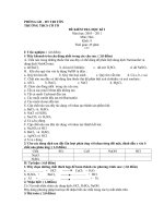 ĐỀ THI HKI HÓA 9