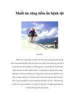 Muối ăn cũng tiềm ẩn bệnh tật