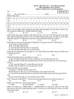 Đề+Đáp án KTHK1 SINH 12CB