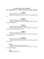 Tài liệu câu hỏi thi kỹ năng - nghiệp vụ NTĐ - CHĐG 2009 - 2010