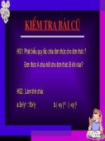 bai 11 ; chia đa thức cho đơn thức