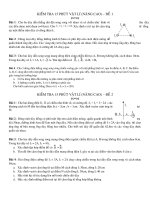 Tài liệu ĐỀ KIỂM TRA 15'''' MÔN VẬT LÍ