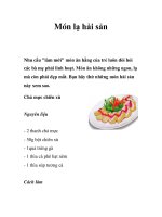 Món lạ hải sản