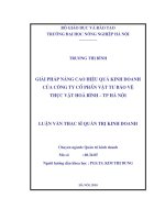 Giải pháp nâng cao hiệu quả kinh doanh của công ty cổ phần vật tư bảo vệ thực vật hoà bình TP hà nội 