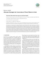 Alternate strategies for conversion of waste plastic to fuels 