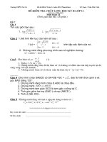 Bài giảng Đê kiem tra HKII Khối 11 năm 2010(Tham khảo)