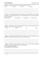 Bài tập điện phân