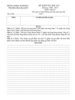 ĐỀ KT HKI - GDCD 7