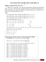 Gián án MỘT SỐ DẠNG BT ÔN THI CASIO HÓA 12