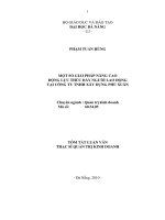 Một số giải pháp nâng cao động lực thúc đẩy người lao động tại công ty TNHH xây dựng phú xuân 