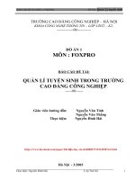 Quản lý tuyển sinh trong trường cao đẳng công nghiệp 