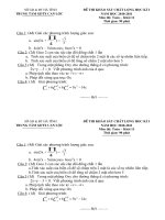 Đề KSCL học kì 1 GDTX Hot