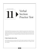 Verbal Section Practice Test