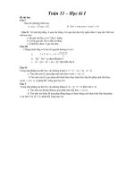 ĐỀ KIỂM TRA THỬ TOÁN 11 CO ĐA