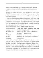 THỰC TRẠNG KẾ TOÁN KẾT QUẢ KINH DOANH VÀ PHÂN PHỐI LỢI NHUẬN TẠI CÔNG TY CỔ PHẦN THƯƠNG MẠI CÔNG NGHỆ HOÀNG HOA