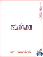 Toán lớp 2 - Thừa số -Tích