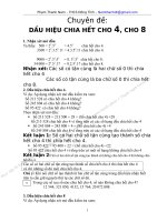 Chuyen de Dau hieu chia het cho 4, cho 8