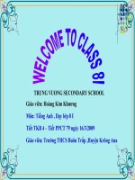 Gián án tiếng anh 8 unit 8 - speak + listen