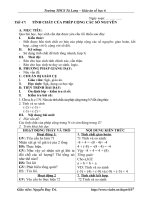 Gián án SH6 - T47 - TÍNH CHẤT PHÉP CỘNG CÁC SỐ NGUYÊN