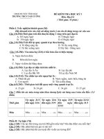 đề kiểm tra học kỳ I (2010-2011) -ĐỊA 6