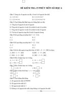 Gián án Đề kiểm tra 15 phút số học 6