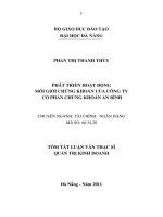 Phát triển hoạt động môi giới chứng khoán của công ty cổ phần chứng khoán an bình 